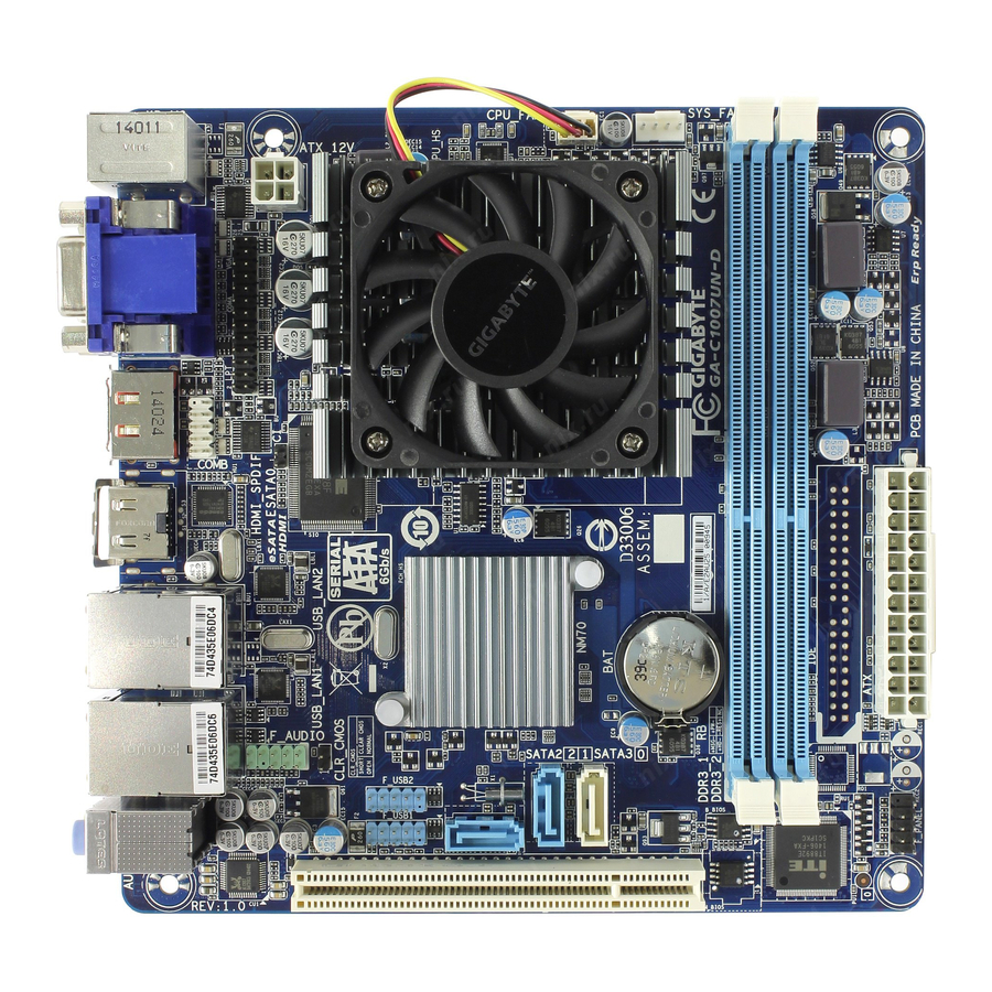 Gigabyte GA-C1037UN User Manual