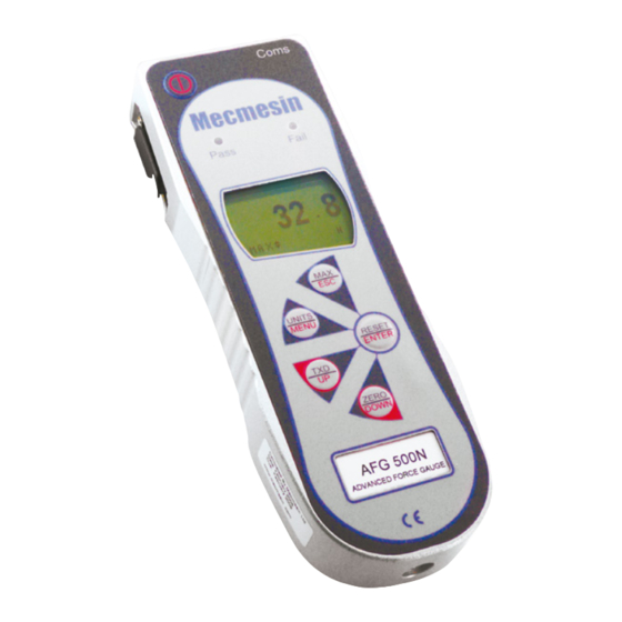 Mecmesin AFG 2.5 Operating Manual