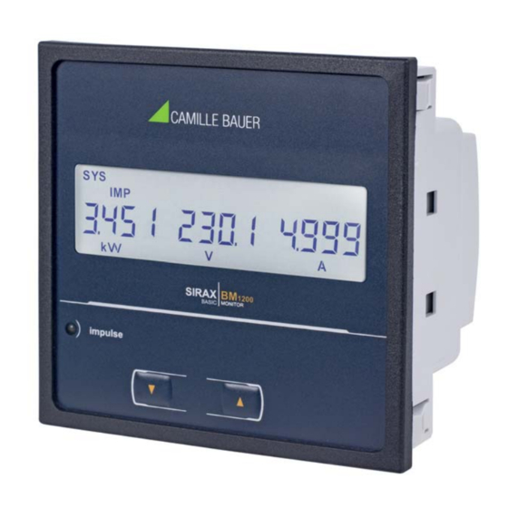 Camille Bauer SIRAX BM1200 Device Handbook