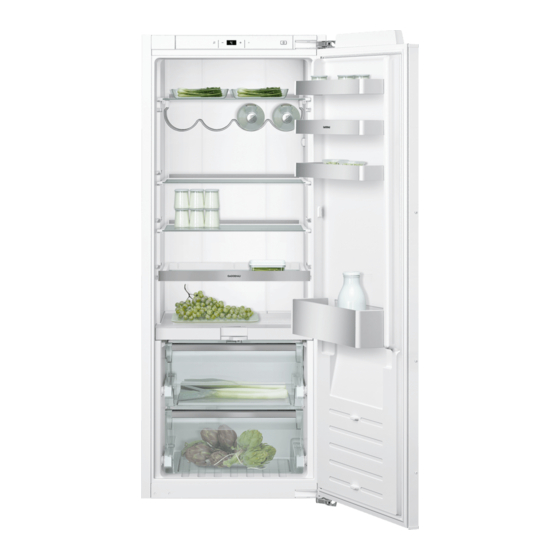 Gaggenau RC242203 Built-in larder fridge Manuals