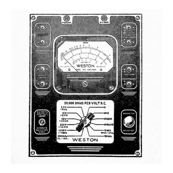 Weston 772 Type 2 Instruction Manual