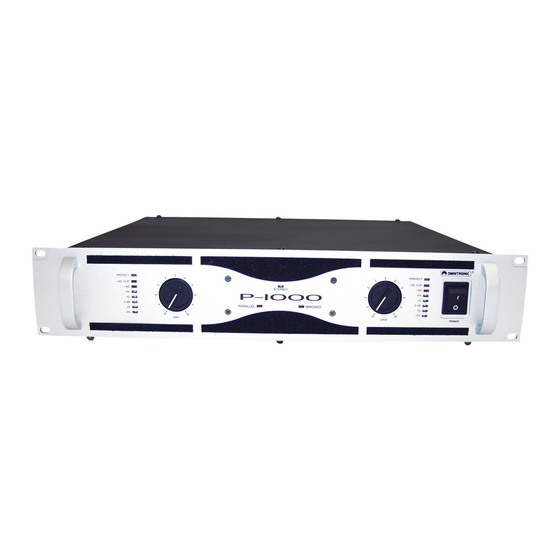 Omnitronic P-Series PA Mixing Amplifier Manuals