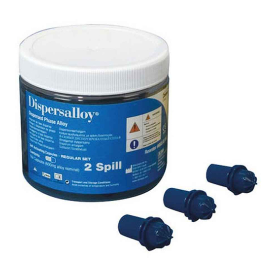 DENTSPLY Dispersalloy Directions For Use Manual