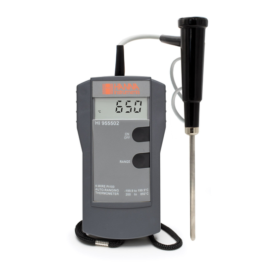 Hanna Instruments HI 955502 Instruction Manual