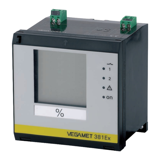 Vega VEGAMET 381 Ex Operating Instructions Manual