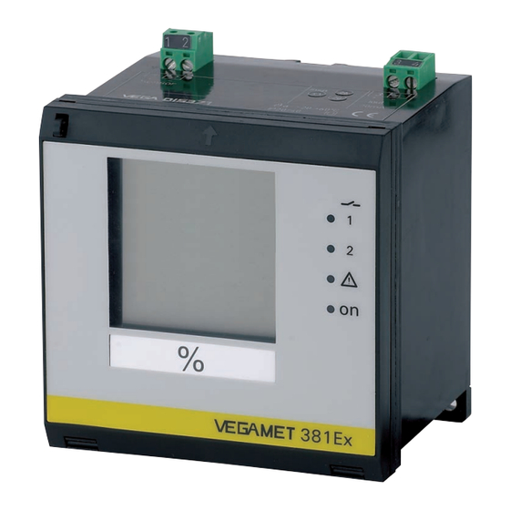 Vega VEGAMET 381 Ex Operating Instructions Manual