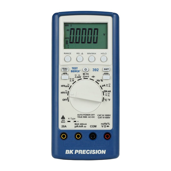BK Precision 392 User Manual
