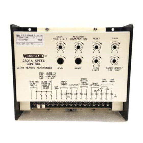 Woodward 2301A Installation And Operation Manual