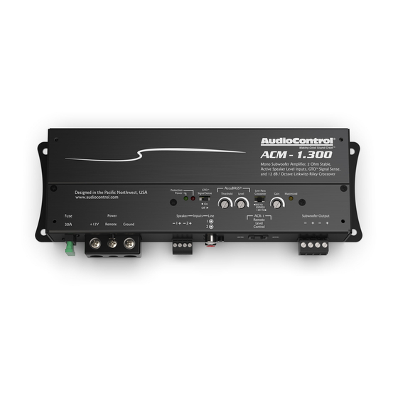 User Manuals: AudioControl ACM-1.300 Audio Amplifier