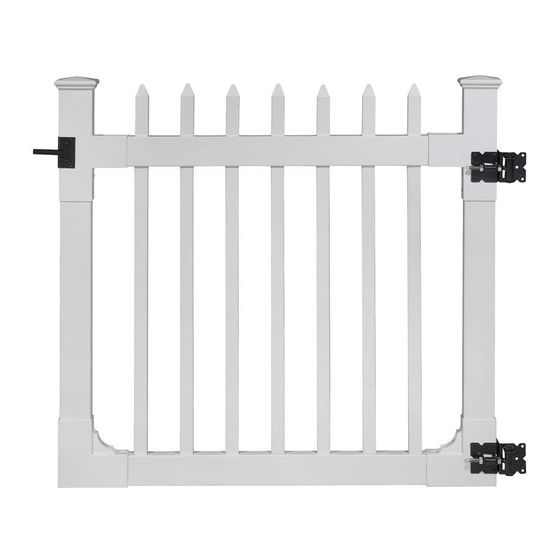 WamBam Nantucket Vinyl Picket Gate w/Stainless Steel Hardware Quick Start Manual