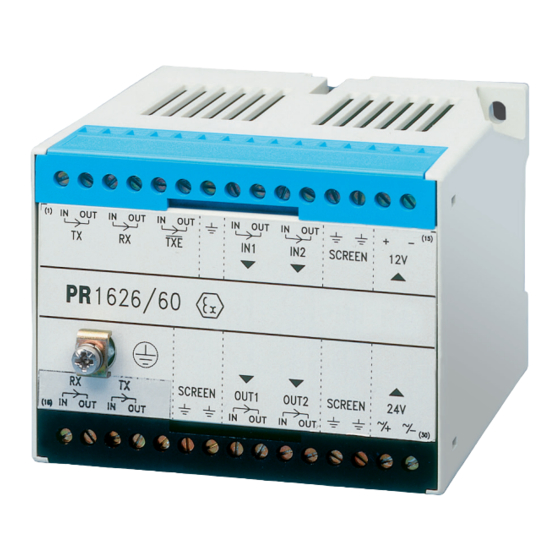 Minebea Intec PR 1626/60 Instrument Manual