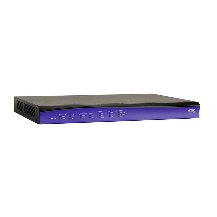 ADTRAN NetVanta 4305 Hardware Installation Manual