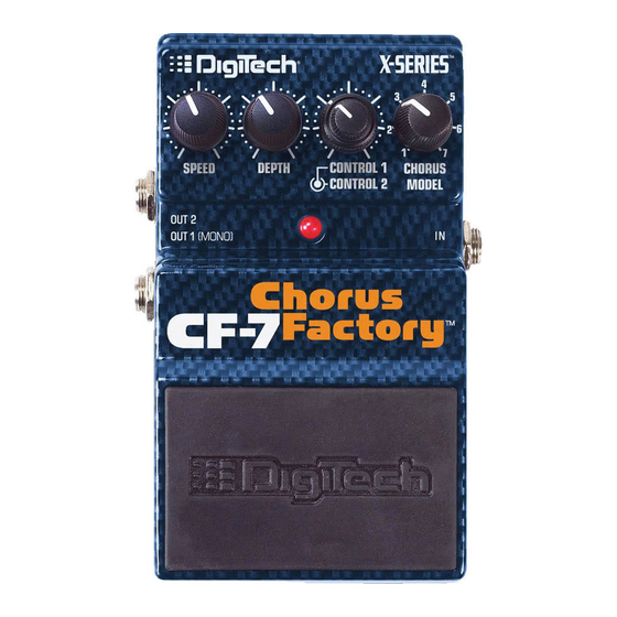DigiTech Chorus Factory CF-7 Owner's Manual