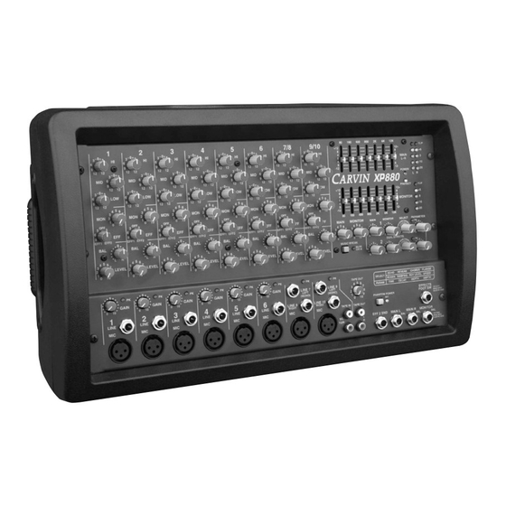 CARVIN XP880 Operating Manual