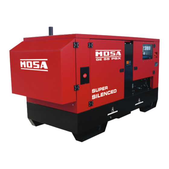 Mosa GE 55 PSX Use And Maintenance Manual, Spare Parts Catalog