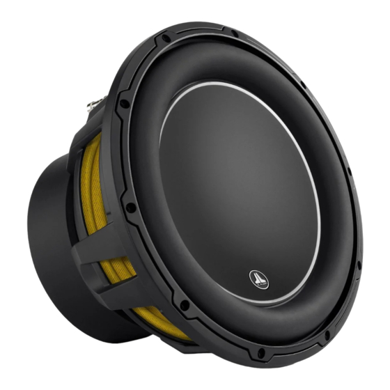 JL Audio 12W6v3 Owner's Manual
