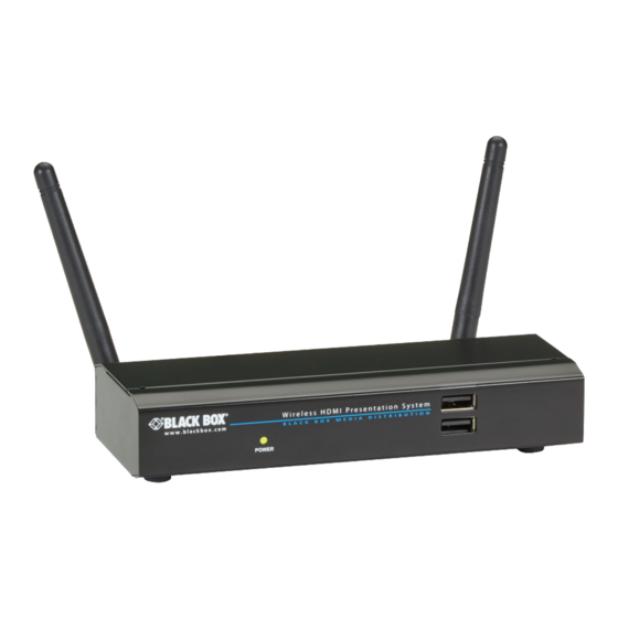 Black Box Wireless HDMI Presentation System (WHPS) Manuals