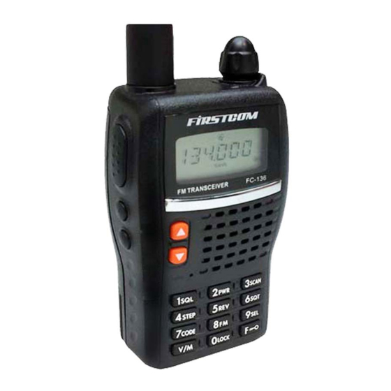 User Manuals: Firstcom FC-136 VHF/UHF Transceiver
