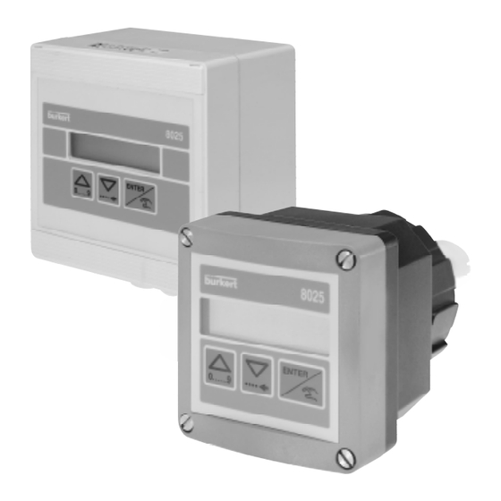 Burkert 8025 Installation Manual
