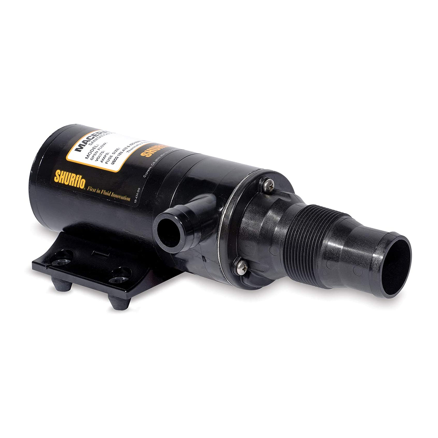 SHURflo 3200 Installation, Operation & Repair Manual