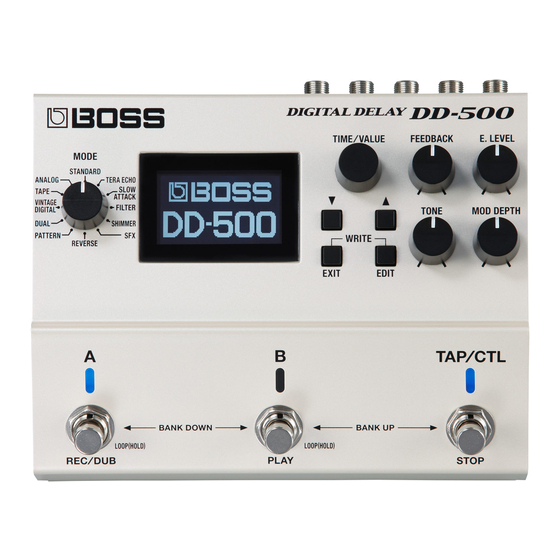 Boss DD-500 Implementation