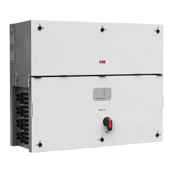 ABB PVS-166-TL-US Manuals