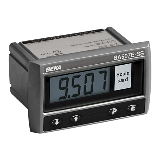 BEKA BA507E-SS Manual