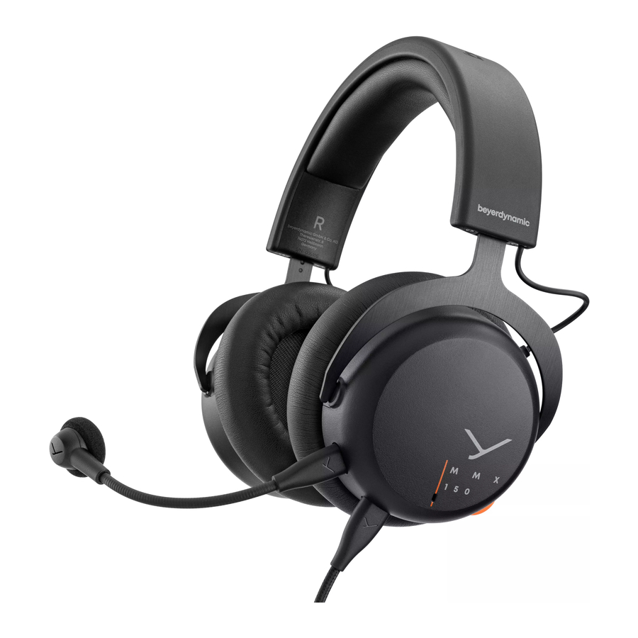 Beyerdynamic MMX 150 - USB Gaming Headset (closed) Manual