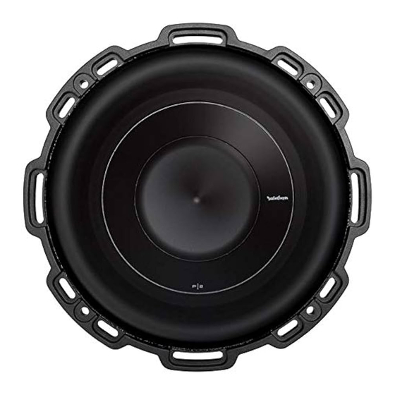 Rockford Fosgate Punch P2D28 Installation & Operation Manual