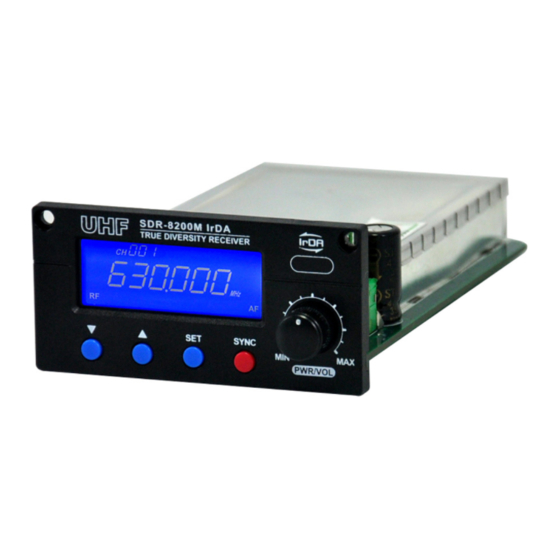 Chiayo SDR-8200M IrDA Operation Manual