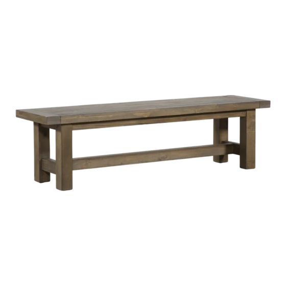 Living Spaces GABLES BENCH 246112 Owner's Manual