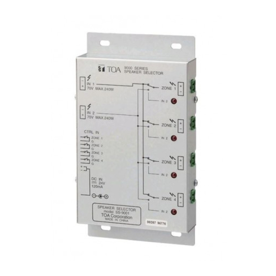 Toa SS-9001 Specifications