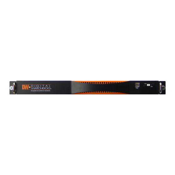 Digital Watchdog Blackjack S-RACK 1U Quick Start Manual
