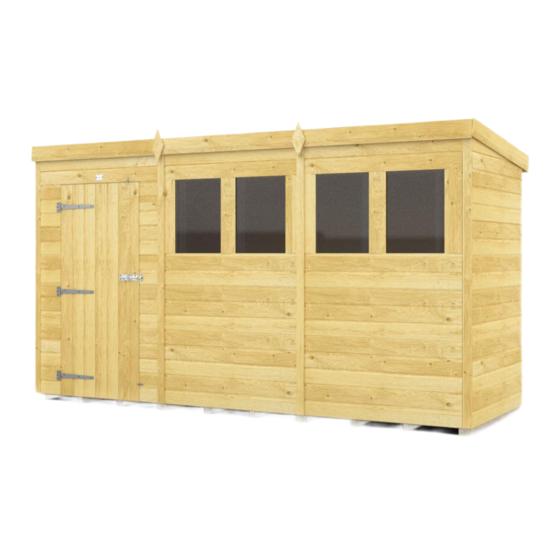 total sheds Pent Shed 12x4ft Assembly Manual