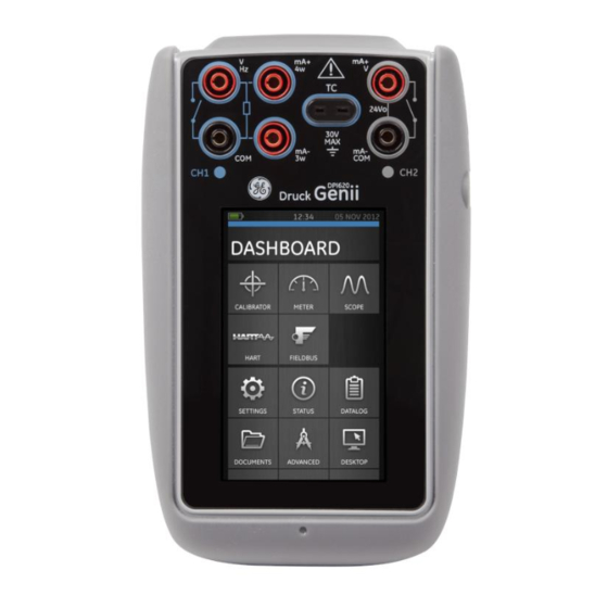 GE Measurement & Control Druck DPI 620 Genii User Manual