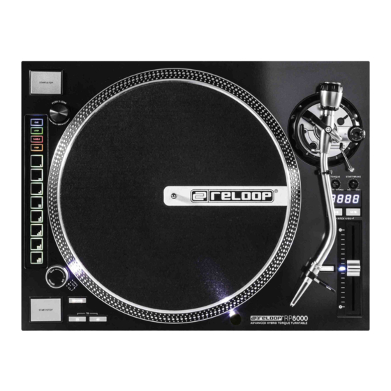 Reloop RP-8000 Quick Start Manual