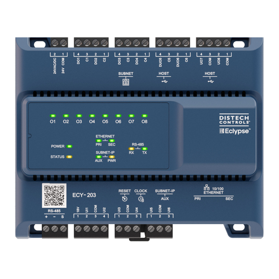 DISTECH CONTROLS ECLYPSE 203 SERIES INSTALLATION MANUAL Pdf Download ...