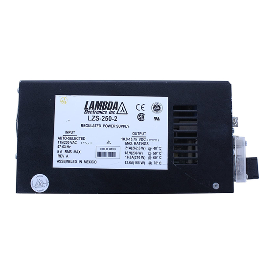 Lambda LZS-250-1 Manuals