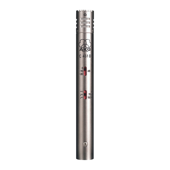 AKG C451 B User Instructions