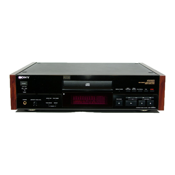 Sony CDP-X505ES Manuals