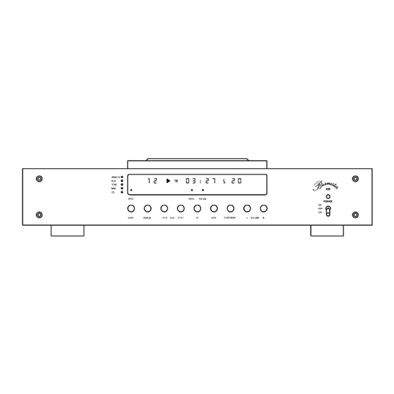 Burmester 089 Owner's Manual