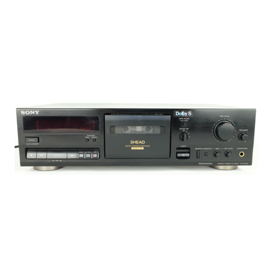 Sony TC-K511S Operating Instructions Manual