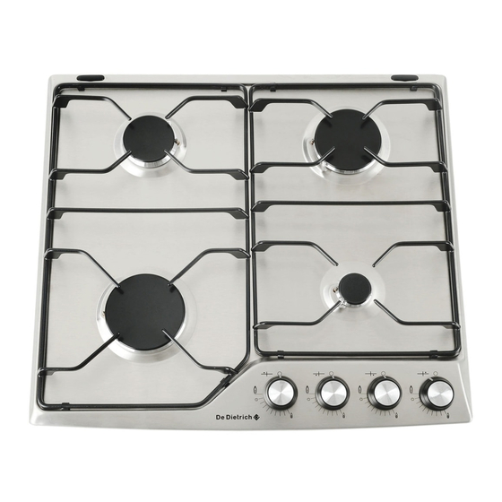 DeDietrich DTE1110F Manual For Installation And Use