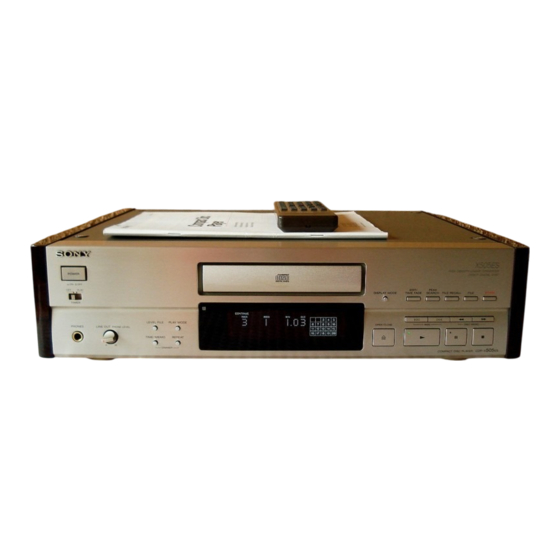 Sony CDP-X505ES Operating Instructions Manual