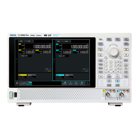 Rigol DG5500 Pro Series Manuals