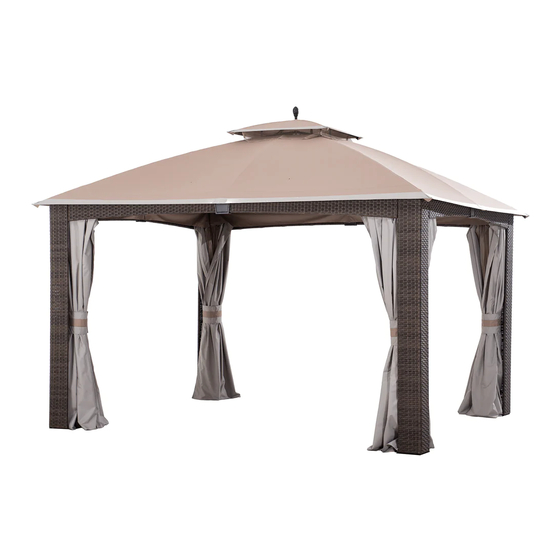 Sunjoy AUGUSTA WICKER GAZEBO L-GZ1190PST Assembly Instruction Manual