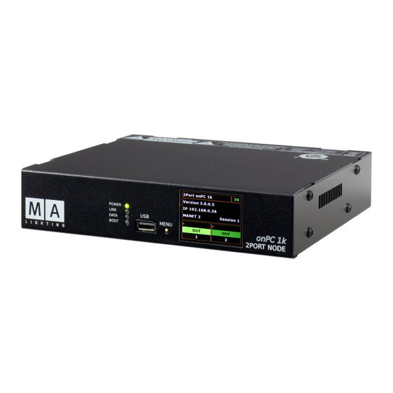 MA lighting MA 2Port Node Quick Manual