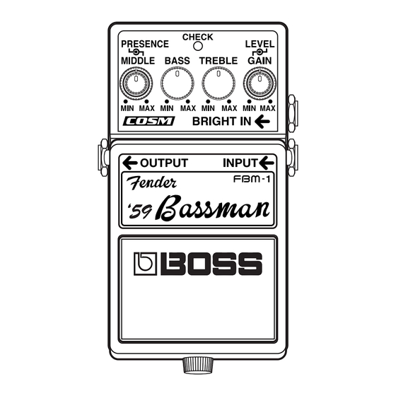 Boss FBM-1 Bassman Owner's Manual