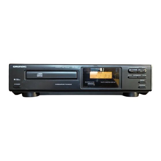Grundig CD 103 Service Manual