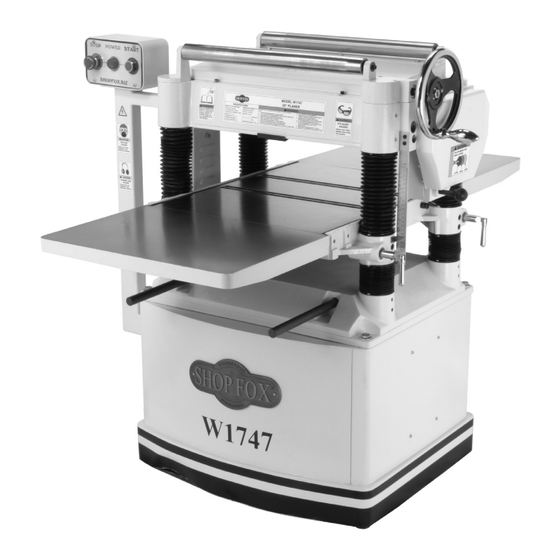 Shop fox  W1747 Owner's Manual